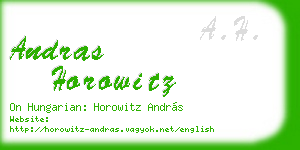 andras horowitz business card
