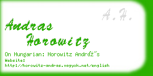 andras horowitz business card